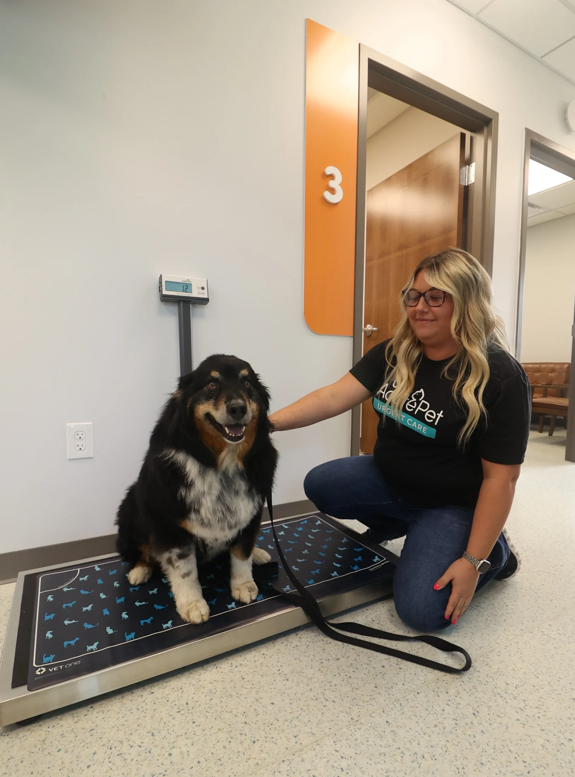 Tech with patient